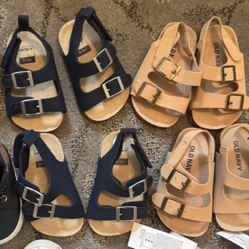 Old Navy and Carter’s Kids Double Strap sandals